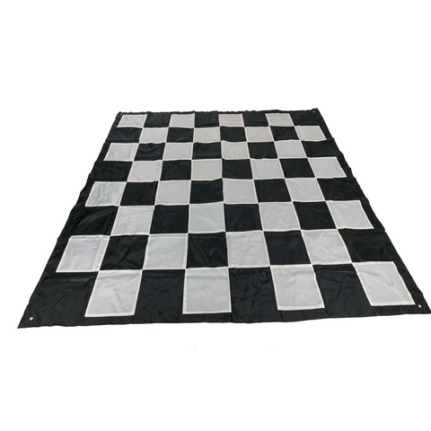 Jenjo Games Mega Size Plastic Outdoor Checkers Game Set with Mat - 1.5 x 1.5m