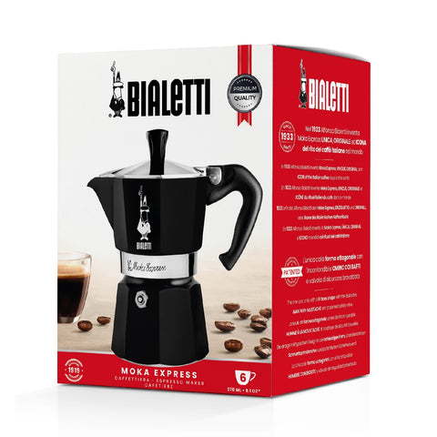 Bialetti Moka 6 Cup Espresso Maker - Black
