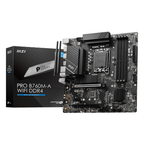 MSI Pro B760M-A WiFi D4 LGA 1700 mATX Motherboard (PRO B760M-A WIFI DDR4)