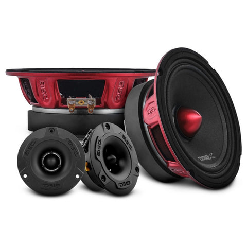 DS18 PRO-X 6.5" Mid Range & Super Bullet Tweeter Package (4 Speakers)