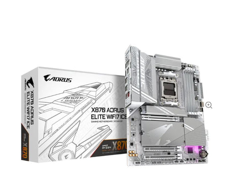 Gigabyte X870 AORUS ELITE WF7 ICE AMD - AM5 ATX Motherboard