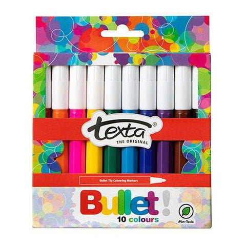 Texta Colouring Marker Bullet Tip [Wallet 10]