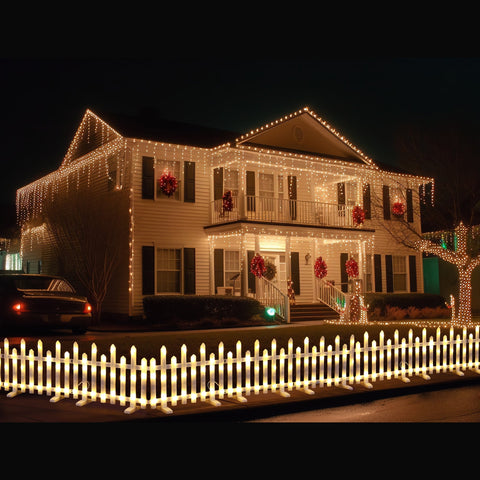 Lexi Lighting LED Pre-Lit Fence - Warm White