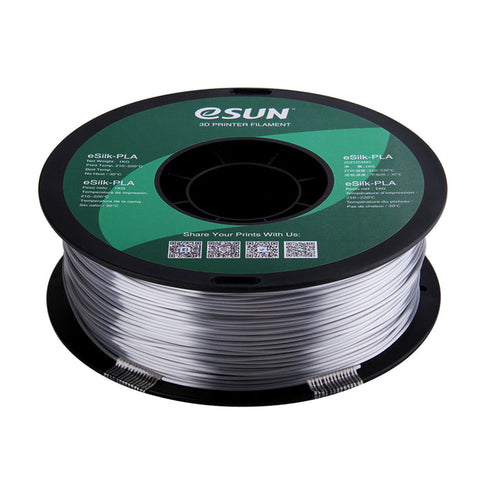 eSun Silk PLA 3D Print Filament 1.75mm 1kg - Silver