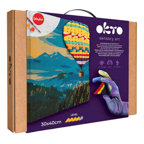 Okto 3D Modeling+Painting Kit 30x40cm - Hot Air Balloon Flight