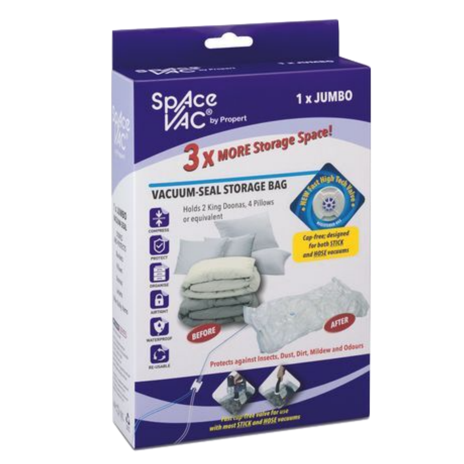 6x STRONG VACUUM STORAGE SPACE SAVING BAGS VAC BAG SPACE SAVER VACCUM