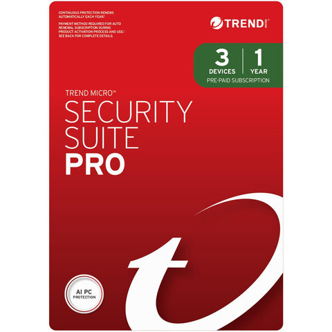 Trend Micro Security Suite  Pro (3-Device, 1 Year) [Digital Download]