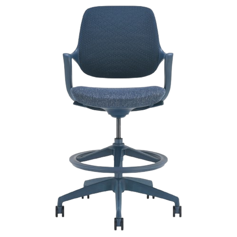 Desky Evoque Low Back Office Chair - Blue / Yes