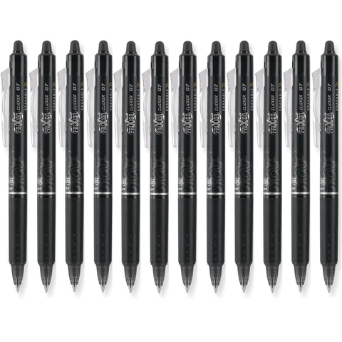 Pilot Box 12 Frixion Clicker Erasable Gel Ink Pen 0.7mm (Black)