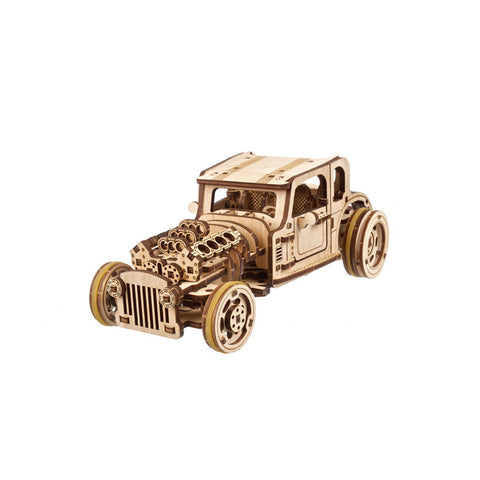 Ugears Hot Rod Furious Mouse Mechanical Wooden 3D Puzzle Model Kit