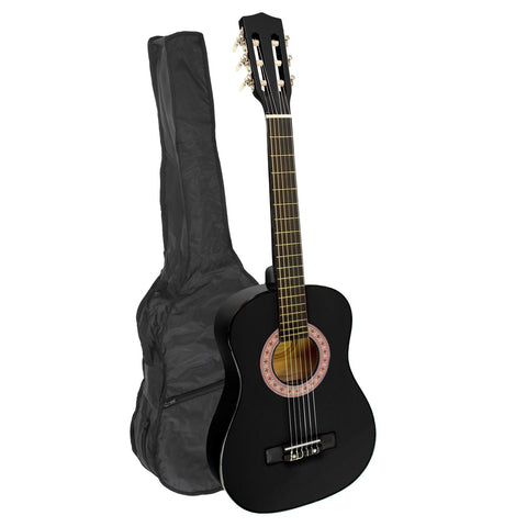 Karrera 34in Acoustic Childrens Wooden Guitar (Black)