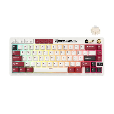 Royal Kludge RK M65 Tri Mode RGB Hot Swap Mechanical Keyboard (Cream switch)