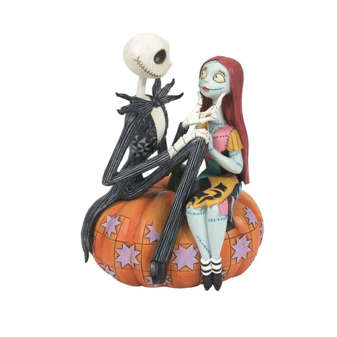 Jim Shore Disney Traditions - Jack and Sally on Pumpkin