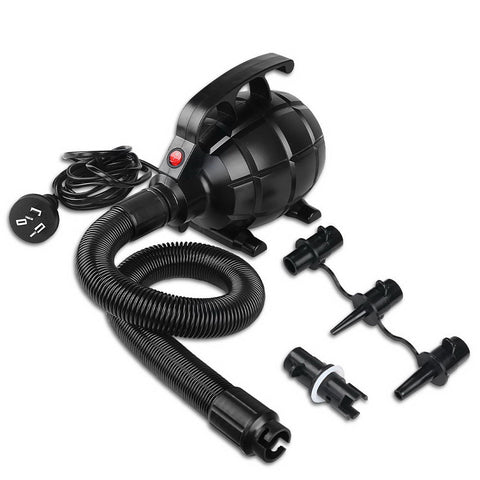 Everfit 500W Electric Air Pump Air track Inflatable Gymnastics Mat 3 Nozzles Adaptor
