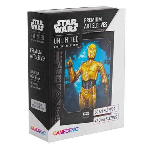 Gamegenic Star Wars Unlimited Premium Art Sleeves -C-3PO 66mmx92mm 62 Sleeves Per Pack