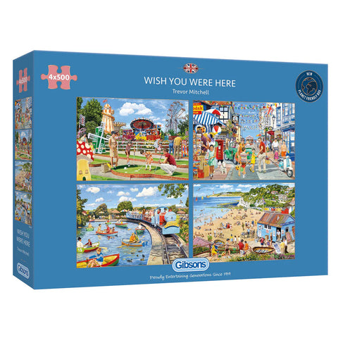 Gibsons 4x500pc Wish You Were Here Puzzle