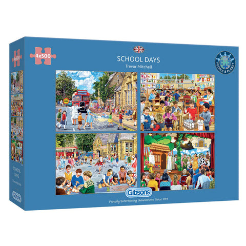 Gibsons 4x500pc School Days Puzzle