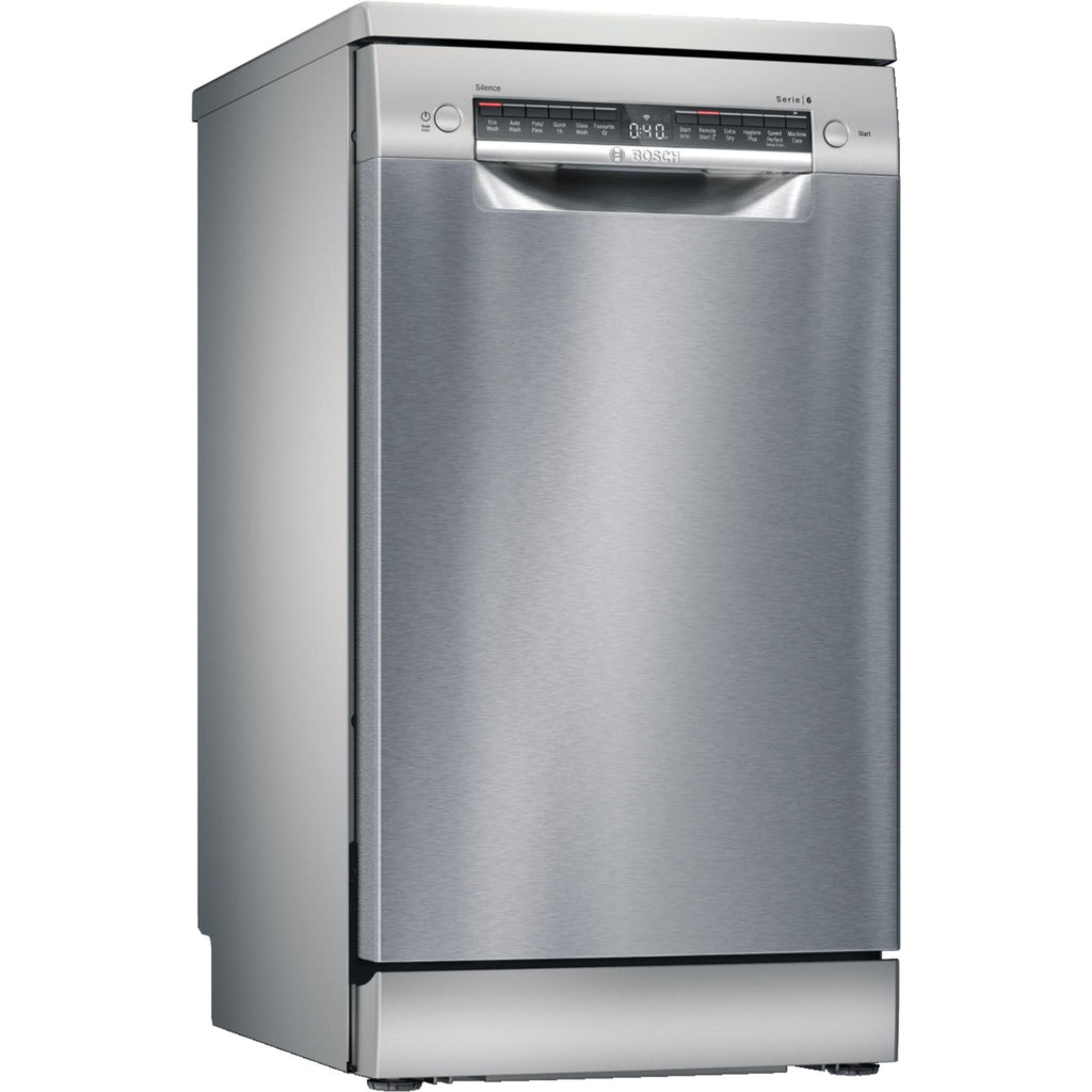 Bosch SPS6IKI01A Series 6 10Place Setting Slim Freestanding Dishwasher (Stainless Steel) JB HiFi