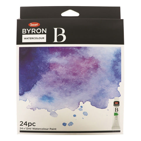 Jasart 24pc Byron 12ml Watercolour Paint Tube Art/Craft Canvas Painting Set