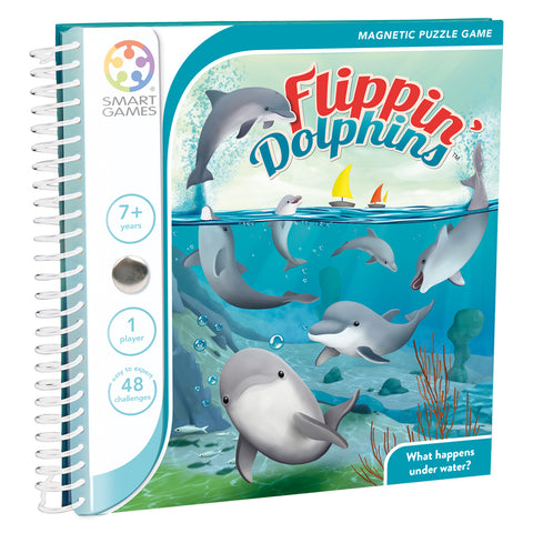 Smart Games Flippin' Dolphins Magnetic Travel Puzzle Game