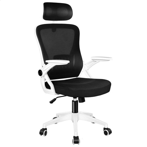 ALFORDSON Mesh Office Chair Executive Fabric Seat Tilt Computer (White)