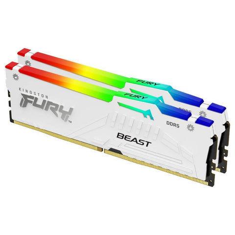 Kingston Fury Beast DDR5 RGB 32GB (2 x 16GB) 6000MHz CL36 RAM - White