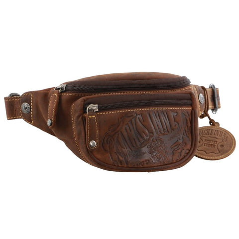 Jack’s Inn Crazy Horse Leather Bumbag (Cognac)