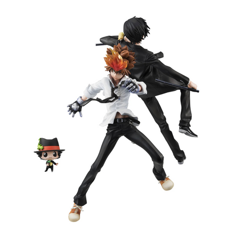 MEGAHOUSE G.E.M. Series Katekyo Hitman Reborn! Tsunayoshi Sawad, Kyoya Hibari and Reborn Set (Repeat)