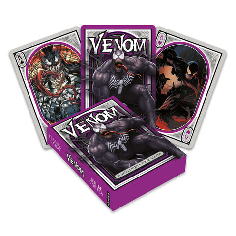 Aquarius 54-Pieces Marvel Venom Playing Cards Poker Family Gaming Play Deck Set 14y+