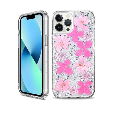 Redefine Dried Flower Case for iPhone 14 Pro Max (Silver/Pink)