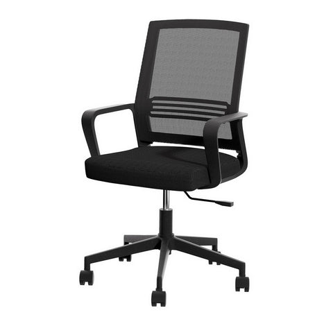 Artiss Mesh Office Chair Mid Back (Black)