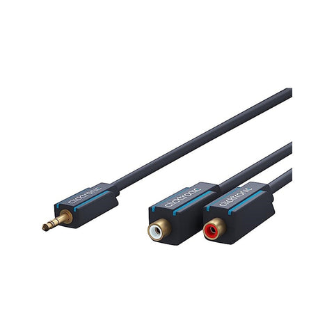 Clicktronic 3.5 RCA AUX Cable 0.1m (Black)
