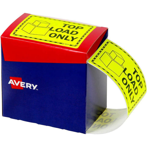 Avery 932617 Message Label Top Load Only 75x99.6mm Fluoro Yellow Pack 750