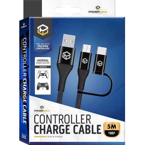 Powerwave 5m Controller Charge Cable for PlayStation