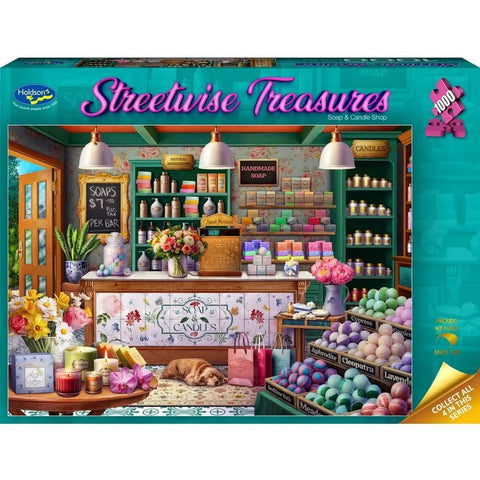 Holdson 1000pc Streetwise Treasures Soap and Candle Shop Puzzle