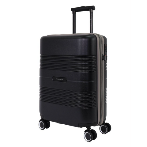 Pierre Cardin Cabin 56L Travel Hard Shell Case Travel Luggage (Black)