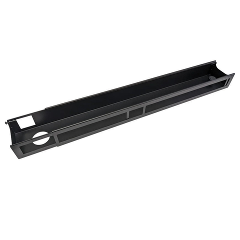 Desky Quad Frame Channel + Mounting Bracket - Black / 0 Plugs