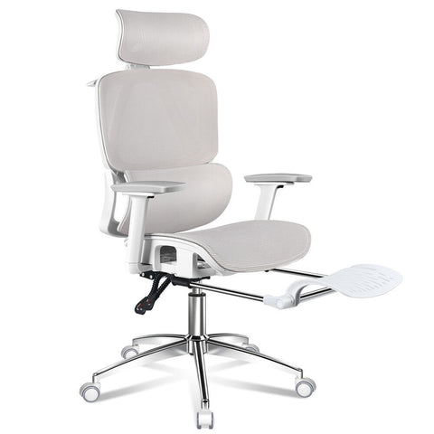 ALFORDSON Ergonomic Office Chair Mesh Seat Desk Computer (White Grey)