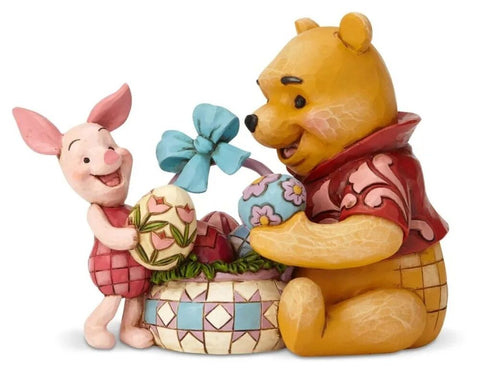 Jim Shore Disney Traditions - Winnie the Pooh and Piglet Easter - Spring Surprise