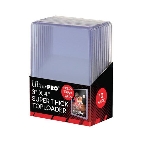 Ultra Pro: UP82327 3"x4" Super Thick 130PT Toploader 10ct