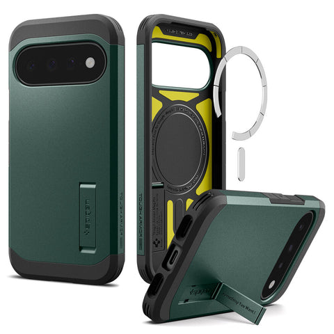 Spigen Google Pixel 11 Tough Armor (MagFit) Case (Abyss Green)