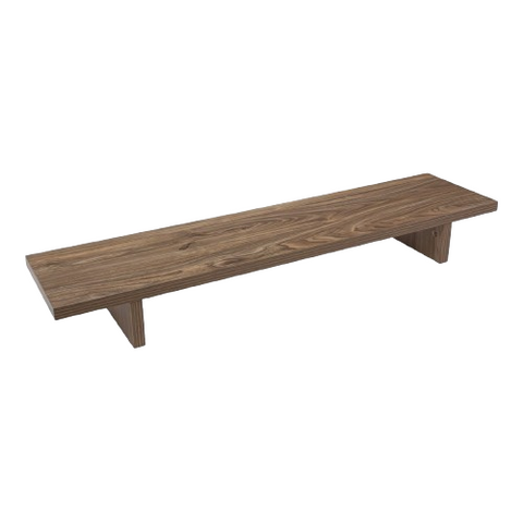 Desky Minimal Monitor Stand - Natural Walnut Melamine