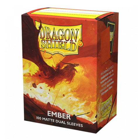 Arcane Tinmen Dragon Shield Standard 100ct Dual Matte Ember Orange Sleeves 63x88mm