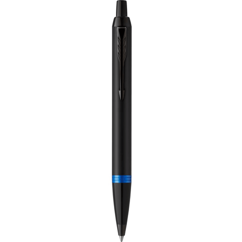 Parker IM Professional Ballpoint Pen Satin Black Vibrant Ring Gift Box (Blue)