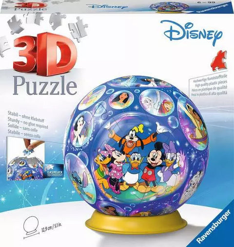 Ravensburger 72-Pieces 3D Ball Disney Characters Puzzle