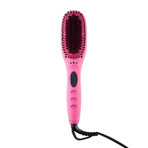 TNS Hair Straightening Hot Brush V3 (Maroon Pink)