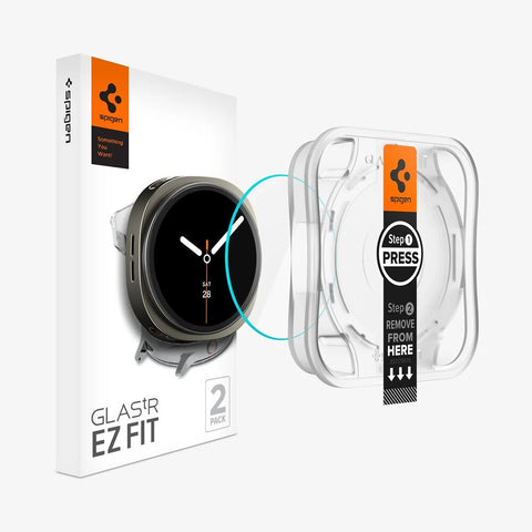 Spigen Galaxy Watch 9 / 8 44mm GLAS.tR EZ Fit Glass Screen Protector 2PCS  (Clear)