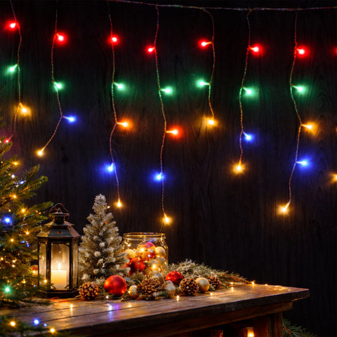 Lexi Lighting Solar 480 LED Icicle Light - Multicolour