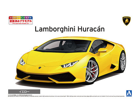Aoshima 1/24 14 Lamborghini Huracan Yellow