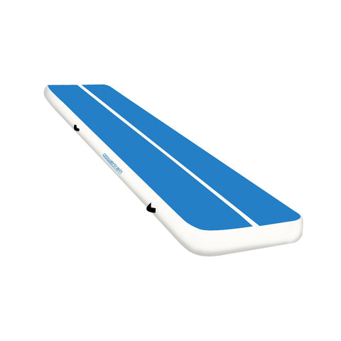 Powertrain 4m x 1m Air Track Inflatable Gymnastics Mat (Blue/White)